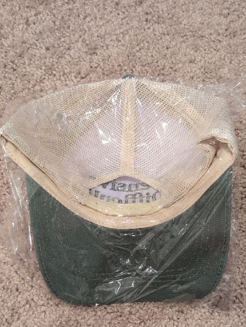 Zenana Outfitters "Expensive & Difficult" Beige and Dark Forest Trucker Hat - Picture 2 of 2